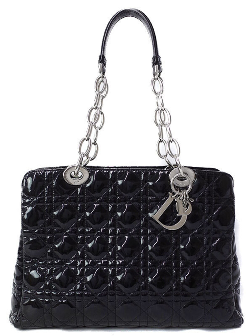 Christian Dior Cannage Quilted Chain Tote Bag